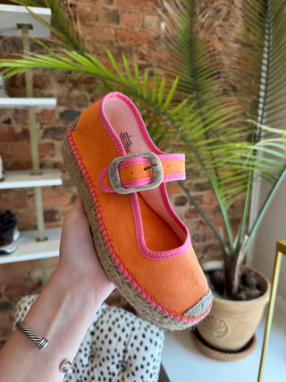 Free People | Surfside Mary Jane Espadrille | Orange Crush