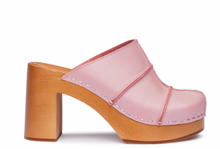 Swedish Hasbeens | Rough Stitch Clog | Pale Pink