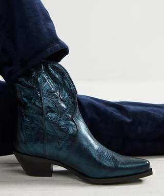 Free People | Way Out West Cowboy Boot | Bright Navy Metallic