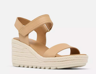 Sorel | Cameron Wedge Sandal | Honest Beige/Chalk