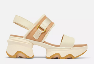 Sorel | Kinetic Impact Slingback Heel Sandal | Honey White/Sea Salt
