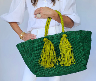 Baldiz | Camilla Raffia Bag | Green