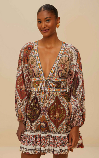 Farm Rio | Romantic Nature Multicolor Mini Dress