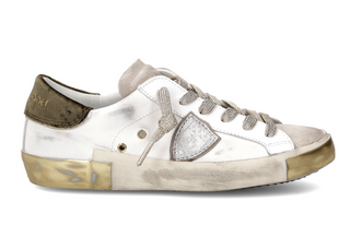 Philippe Model | PRSX Low Woman | Veau Velour Blanc