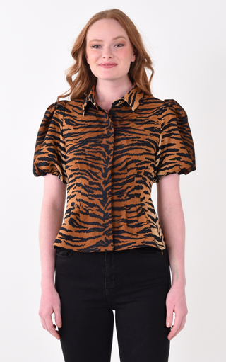 Emily McCarthy | Britt Top | Tiger Jacquard