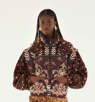 Farm Rio | Winter Anika Brown Puffer Jacket