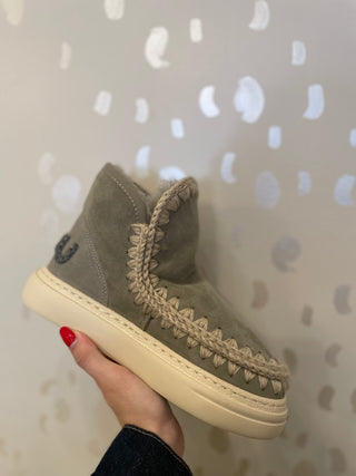 Mou | Eskimo Sneaker Bold Glitter Logo | Laurel Oak