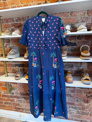 Nimo | Flaming Katy Dress | Navy Monkey