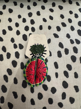 Iraca Woven Fruit Earring