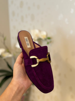 BiBi Lou | Zagreb Slip on Loafer | Aubergine Suede