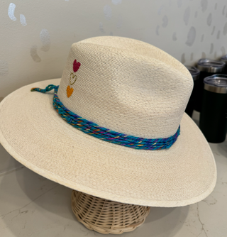 Baldiz | White Palm Hat | Bright Hearts
