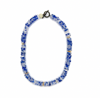 Anchor Beads | Blue Speck Saucer Beads