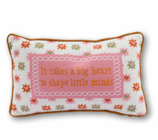 Furbish – Big Heart Needlepoint Pillow – product view 1 of 2