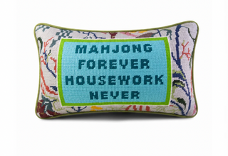 Furbish – Mahjong Needlepoint Pillow – product view 1 of 2
