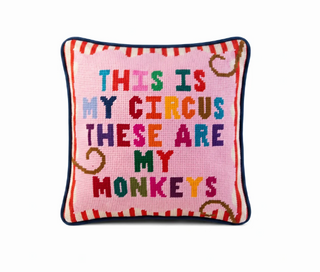 Furbish – My Circus Needlepoint Pillow – product view 1 of 2