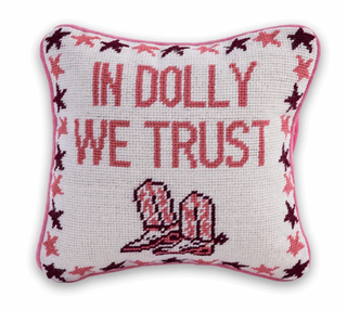 Furbish – Trust Dolly Needlepoint Pillow – product view 1 of 2