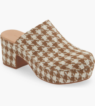 Chocolat Blu | Gertie Clog | Brown/Cream Tweed