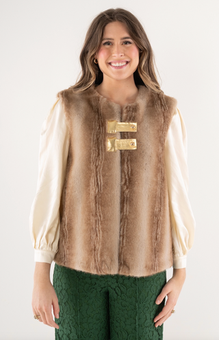 Emily McCarthy | Roxy Vest | Faux Fur