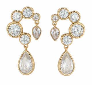Mignonne Gavigan | Finley Drop Earrings | Gold/Clear