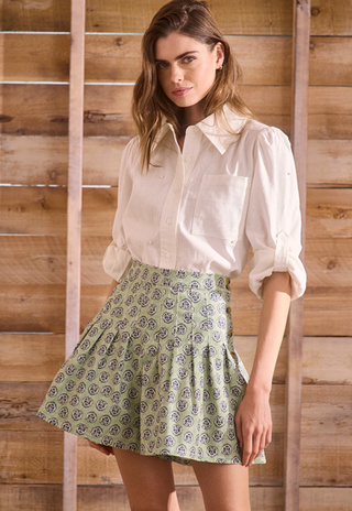 Hunter Bell | Willa Shorts | Navy bird block