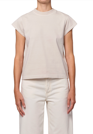 Agolde | Long Line Bryce Cap Sleeve Tee | Bone