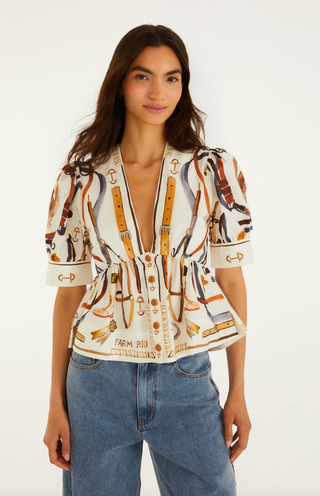 Farm Rio | Equestrian Scarf Blouse