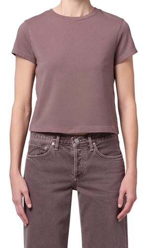 Agolde | Adine Shrunken Tee | Mauvine