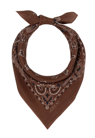 The Great | Silk Bandana | Brown
