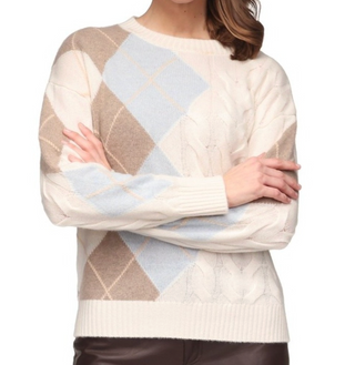 Brodie | Argyle Cable Crew | Organic White