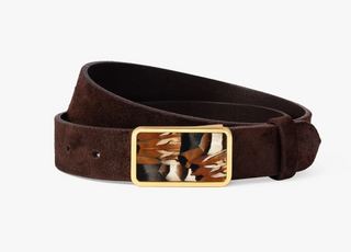 Brackish | Trippin Tipsey Belt | Chocolate Suede